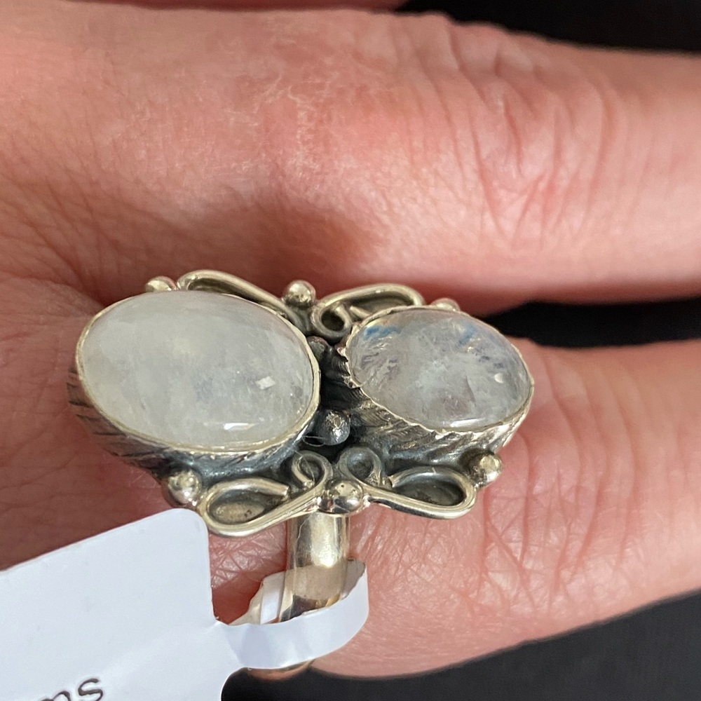 Rainbow Moonstone Ring - image 7